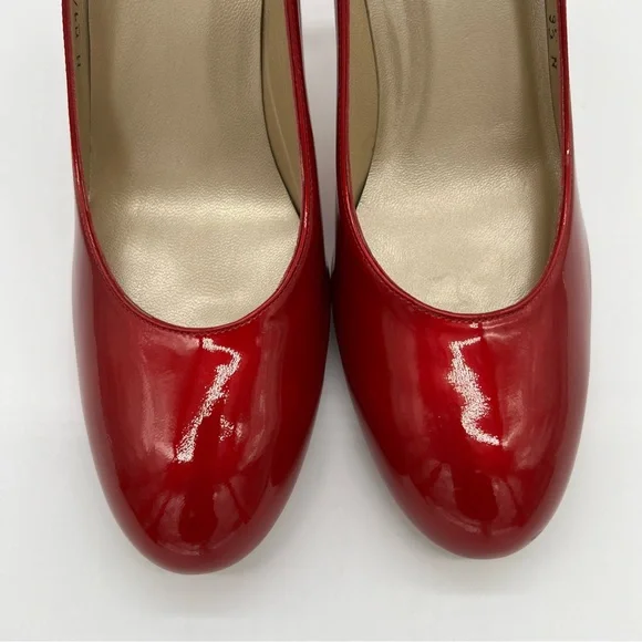 Stuart Weitzman Red Patent Leather Pumps Size 9.5 N - Picture 6 of 13
